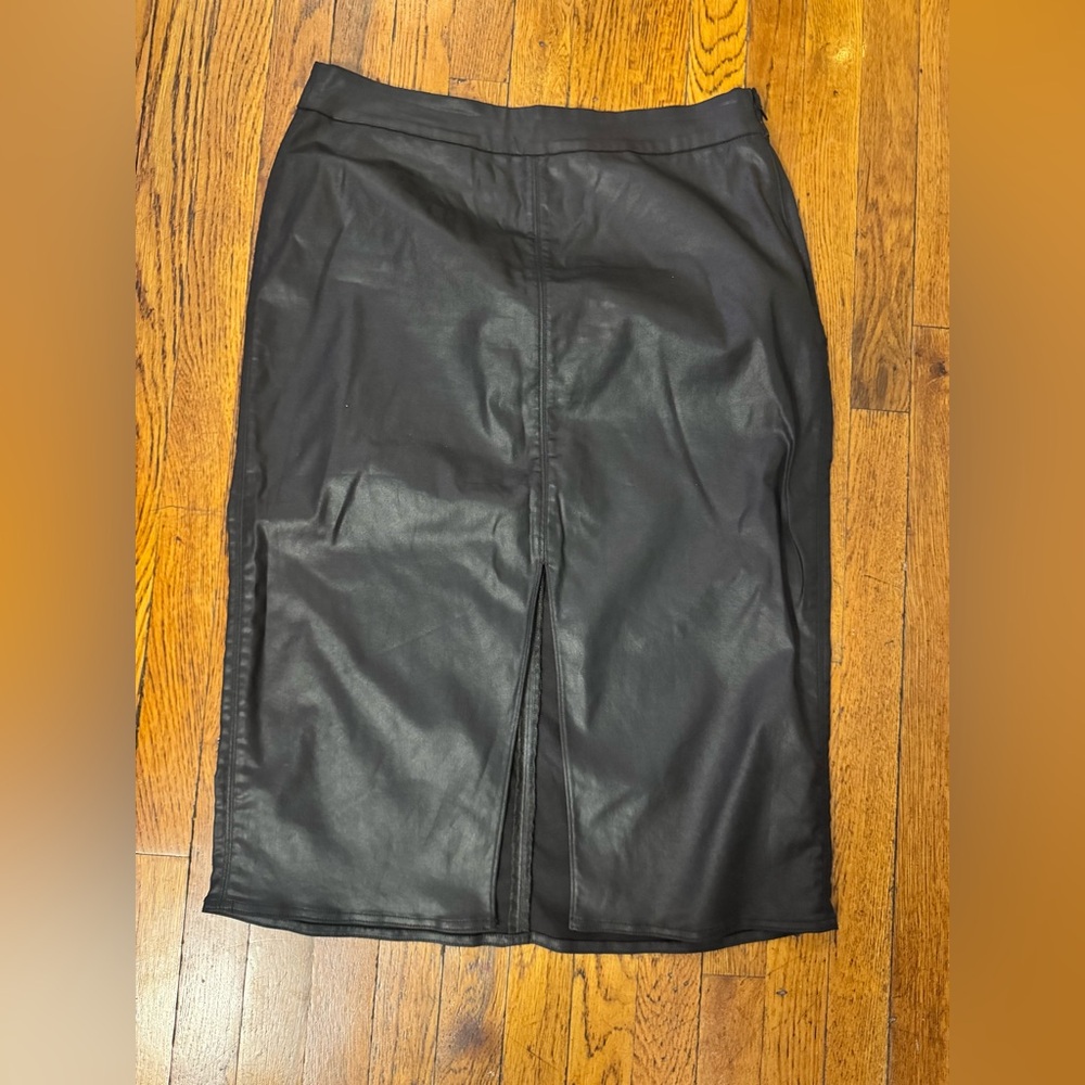 Sanctuary black faux leather pencil skirt